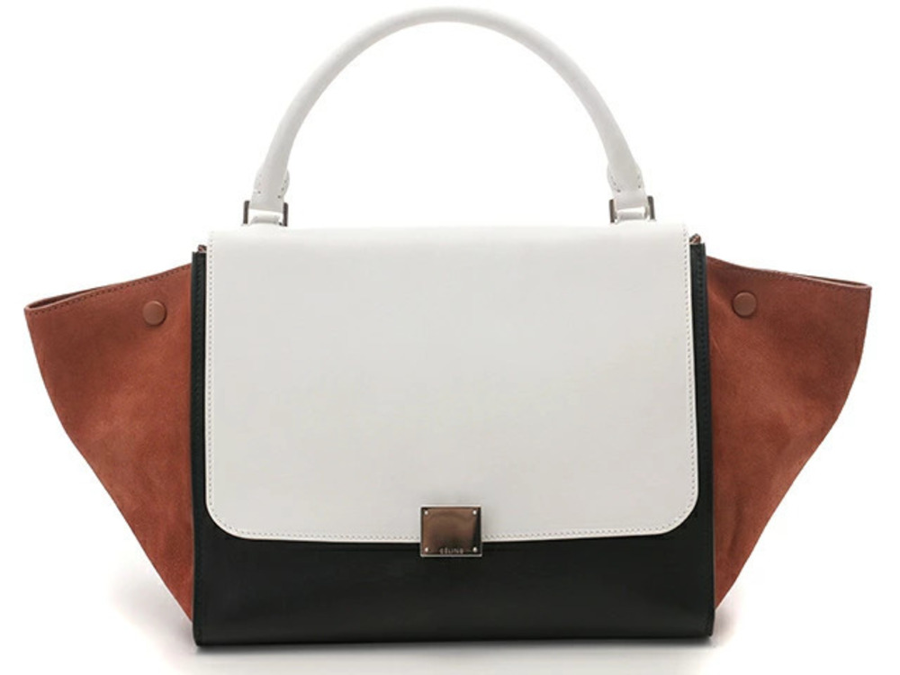 Celine Trapeze Suede Calfskin Handbag